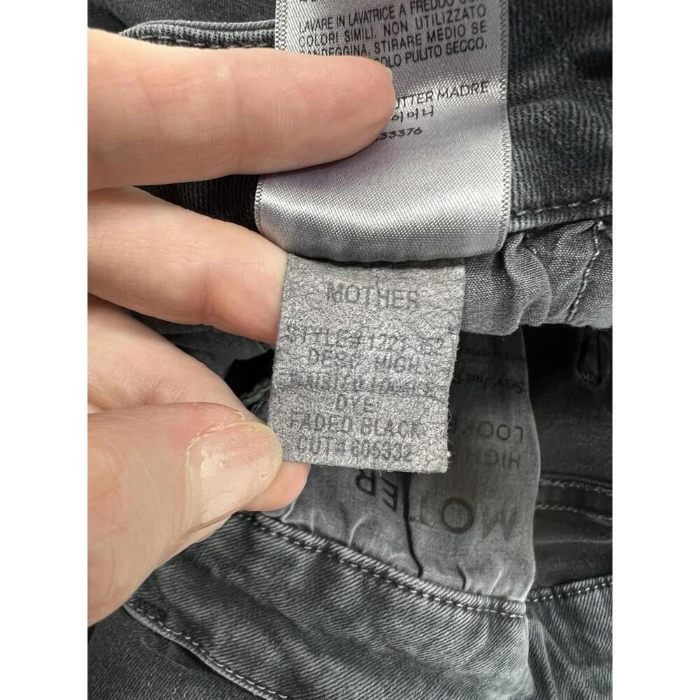 MOTHER Jeans High Waisted Looker - Sexy Just Walked Into Town Sz 29 Faded Blk Wm - Picture 9 of 9